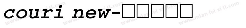 couri new字体转换